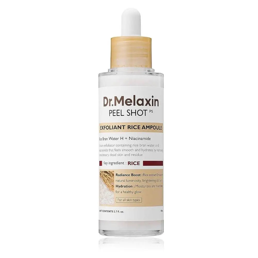 Korean Dr. Melaxin White and Black Rice Exfoliating Hydrating Essence Moisturizing Gentle Exfoliation Soften Serum Skin Care