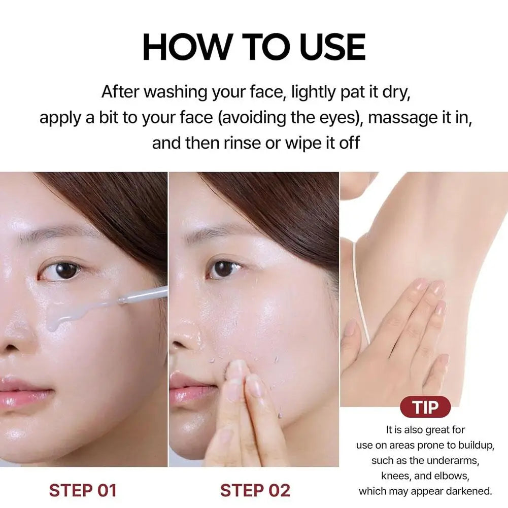 Korean Dr. Melaxin White and Black Rice Exfoliating Hydrating Essence Moisturizing Gentle Exfoliation Soften Serum Skin Care