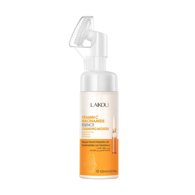 Vitamin C Cleansing Mousse Deep Clean Pores Oil Control Foaming Facial Cleanser Whitening Moisturizing Skin Care Product