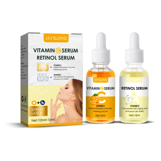 Vitamin C Brightening Serum with Retinol for Dark Spot Correction and Anti-Aging Benefits