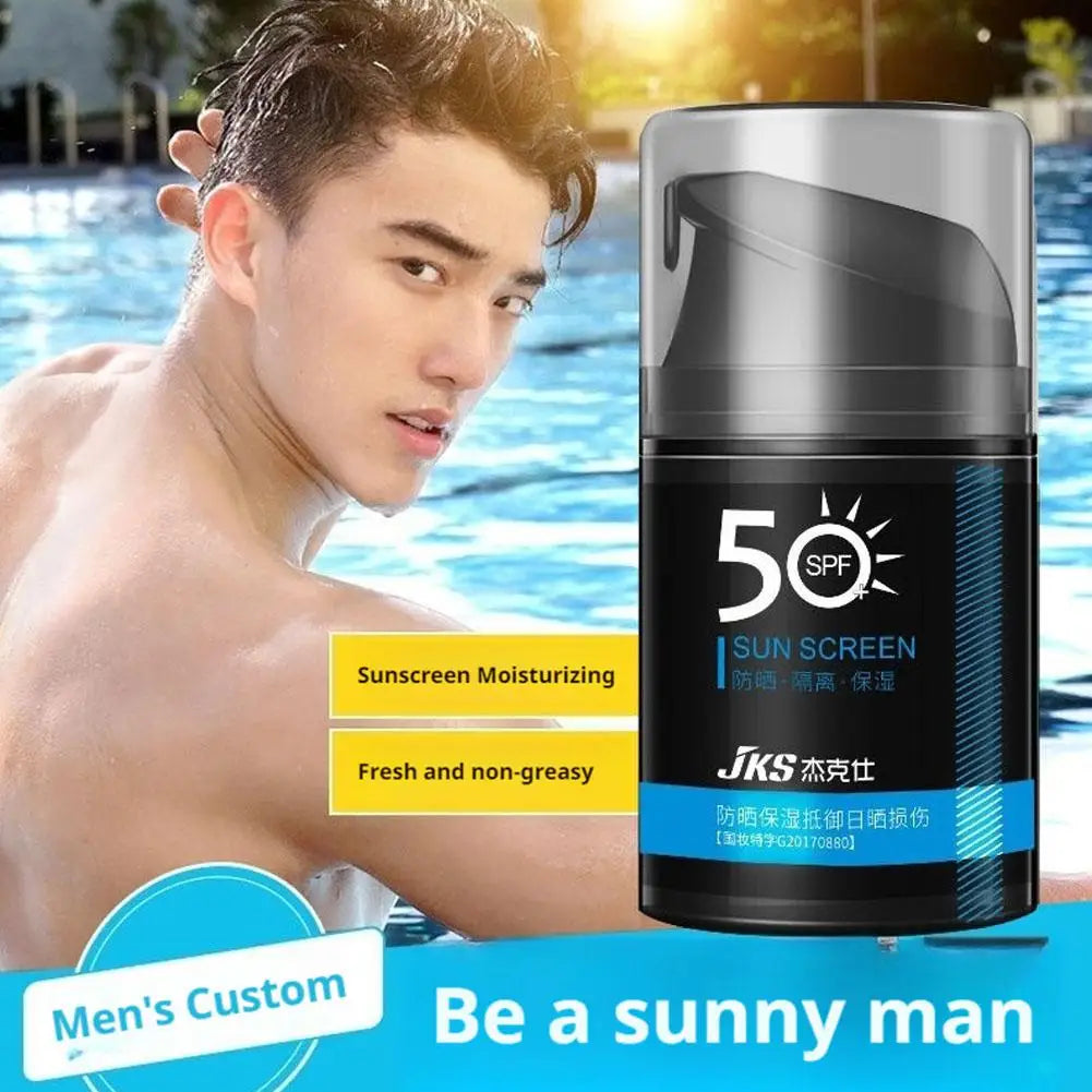 Men'S Sunscreen for Face Neck Body Solar Blocker for Men Protector Solar UV Protection Moisturizing Man Sun Cream 40G/50G