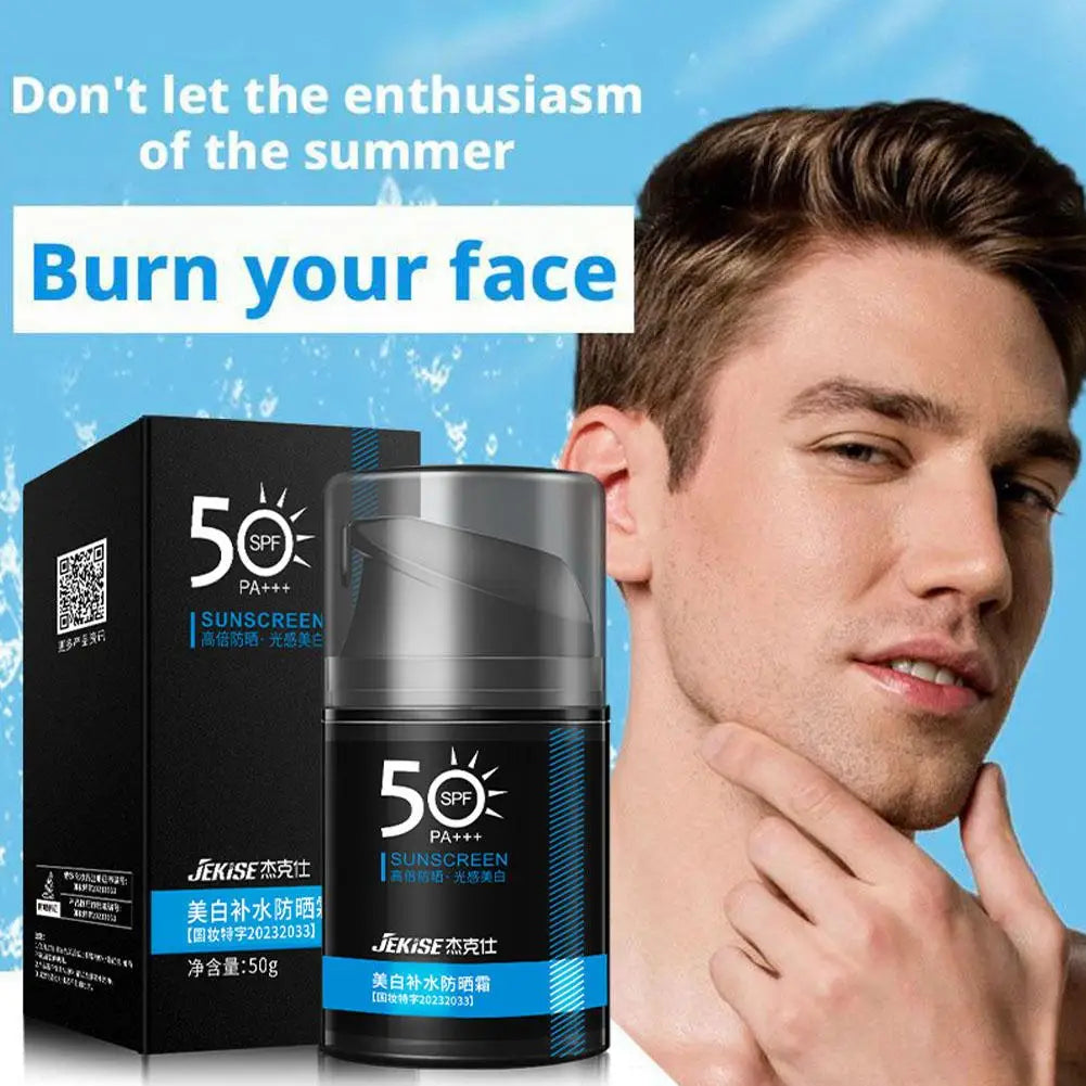 Men'S Sunscreen for Face Neck Body Solar Blocker for Men Protector Solar UV Protection Moisturizing Man Sun Cream 40G/50G