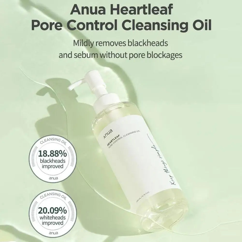 Heartleaf Pore Control Cleansing Oil Pore Control and Black Point Removal Korean Facial Cleanser Ideal for Daily Use 2025