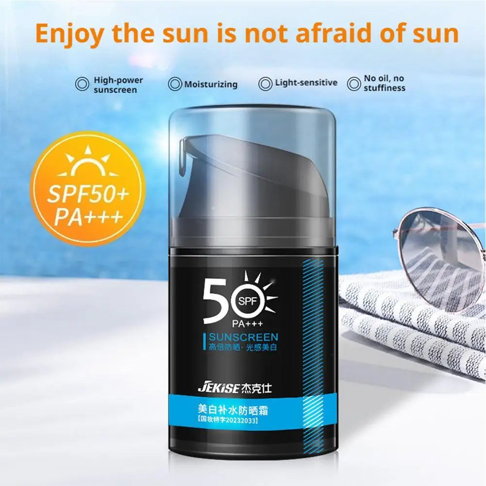 Men'S Sunscreen for Face Neck Body Solar Blocker for Men Protector Solar UV Protection Moisturizing Man Sun Cream 40G/50G